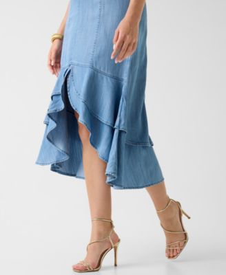 Women's Sleeveless Mari Sweetheart Neck High-Low Dress