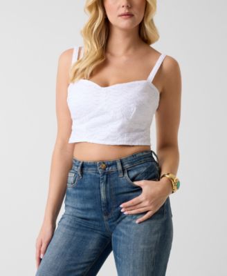 Women's Sweetheart Neck Sharon Eyelets Top