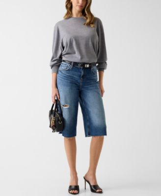 Women's Mid-Rise Baggy Bermuda Shorts