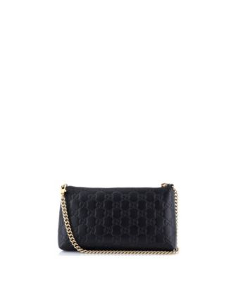 Chain Wristlet Wallet Guccissima Leather