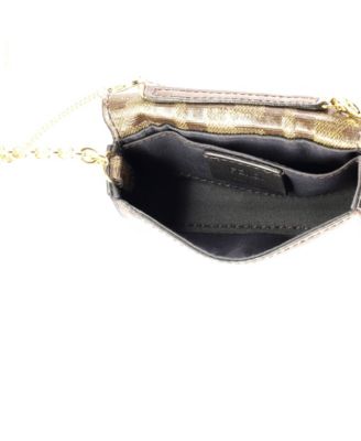 Nano Chain Baguette Charm Bag Zucca Coated Canvas