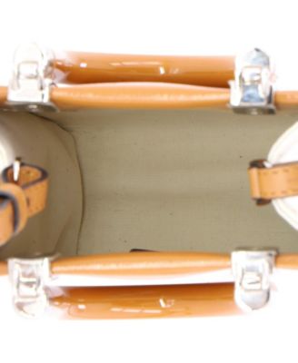 Mini Sunshine Shopper Tote Patent and Canvas