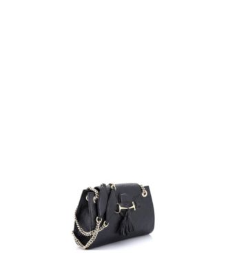 Small Emily Chain Flap Shoulder Bag Guccissima Leather