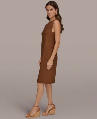 Women's Crewneck Sleeveless Shift Dress