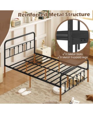 Bed Frame with Headboard and Under Bed Storage