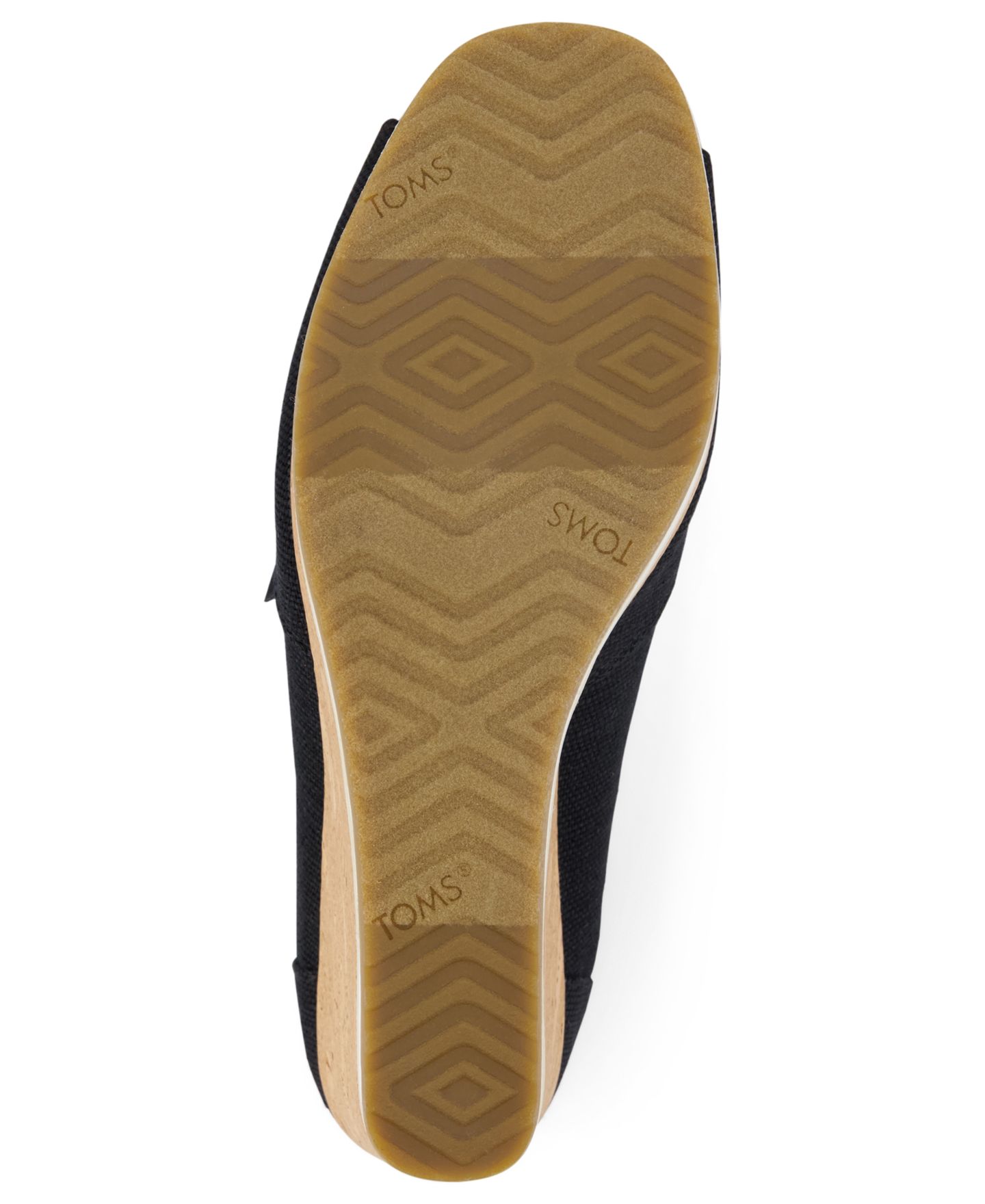 Женские сандалии TOMS Essential Slip-On Wedge, цвет: Чёрный холщовый — фото 5