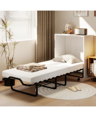 Cot Size Murphy Bed Folding Design with Lockable Wheels