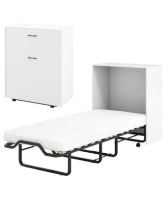 Cot Size Murphy Bed Folding Design with Lockable Wheels
