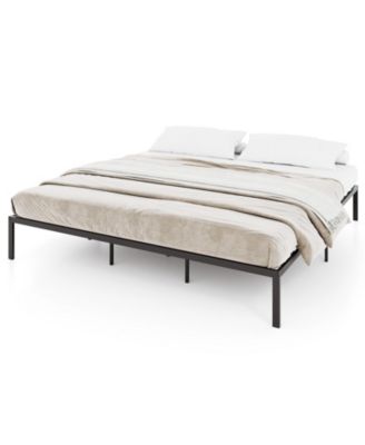 Heavy Duty Metal Bed Frame with Support Slats Foundation