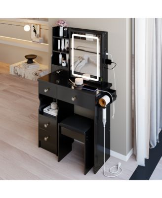 Elegant Modern Wooden Nightstand with Storage Space Finish Bedside Table for Bedroom Living Room