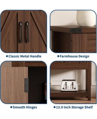 Console Table Buffet Sideboard Sofa Table,with Storage Drawers Cabinets and Bottom Shelf