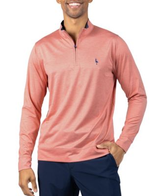 Men's Melange Mesh Performance QZip Sweaters
