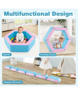 3-Piece Baby Foam Climbing Blocks Set with 100 Ocean Balls