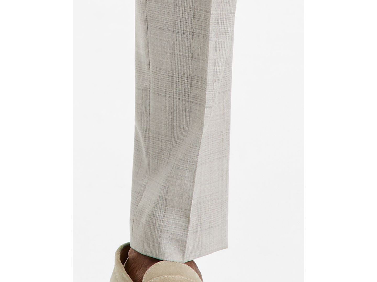 Мужские брюки Ted by Ted Baker Modern-Fit Gray Plaid Suit Separate, цвет: Серебряный / Серый — фото 6