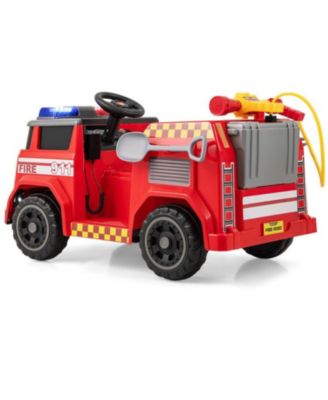 12V Ride on Fire Truck Powered Car with Water Gun and Interphone