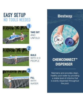 Power Steel 18' x 9' x 48" Rectangular Above Ground Swimming Pool Set