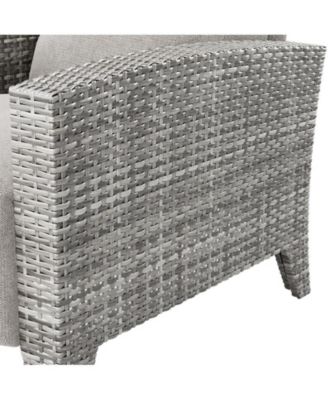 Wicker Recling Patio Chair with Independent Adjustable Back and Footrest Air Pump Lay Flat Reclining Chair Outdoor Recliner Chair