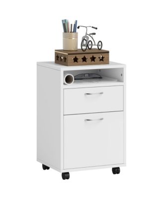 Mobile File Cabinet - Home Office Storage Cabinet Organizer with a Shelf, a Large Drawer and Door Cabinet Fits Under Desks.