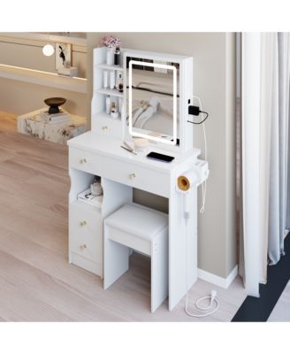 Elegant Modern Wooden Nightstand with 3 Drawers Natural Finish Bedside Table for Bedroom Living Room