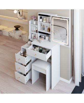 Elegant Modern Wooden Nightstand with 2 Drawers Finish Bedside Table for Bedroom Living Room