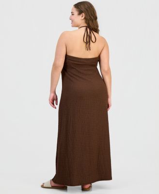 trendy brown dress Airla Midi Dress - Plum Brown | Babyboo Fashion main image 1