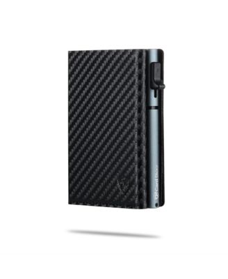 Men's Card Block Slim RFID Blocking Credit Card Wallet PU Carbon