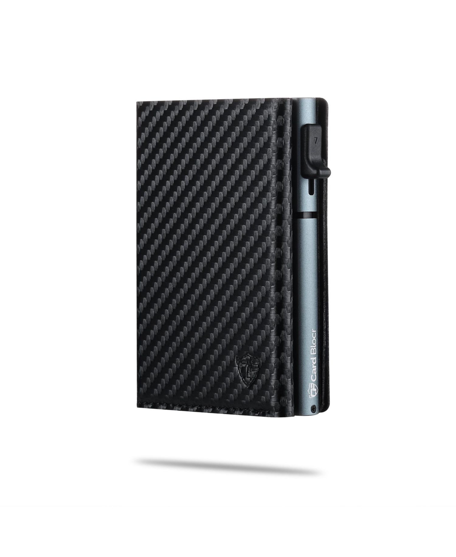 Men's Card Block Slim RFID Blocking Credit Card Wallet PU Carbon
