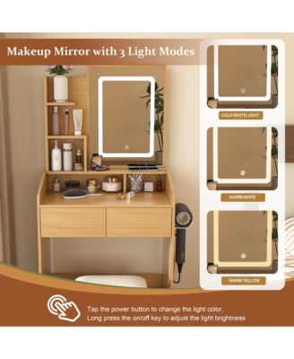 Durable Premium High Gloss Mirrored Nightstand with 2 Drawers Modern Bedroom End Table