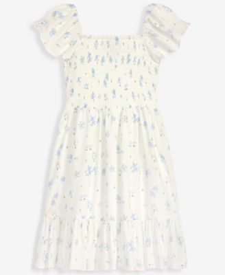Big Girls Short-Sleeve Smocked-Bodice Dress 