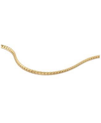 Women's Serpentine Chain Bracelet 14K Gold-Plated Steel