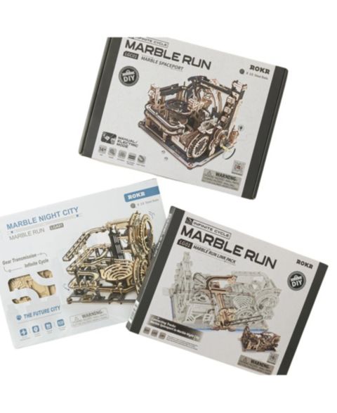 Детские конструкторы Uncommon Goods Marble Run DIY Wooden Building Toy Set, цвет: Натуральный