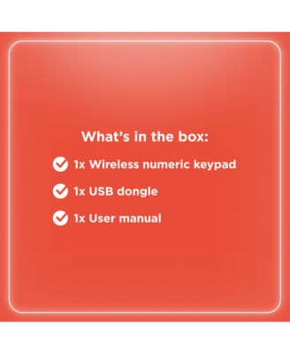  2.4GHz  Wireless Numeric Keypad - 33ft Range, Plug-and-Play, Durable Keys, Instant Key Recognition 2604796