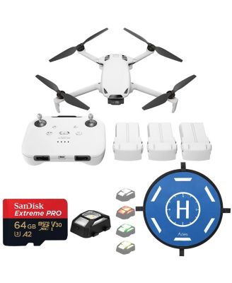 S1 4K Drone Fly More Combo with Remote Controller, Bundle with 64GB UHS-I U3 microSDXC Memory Card, 15.7" Landing Pad and Strobe