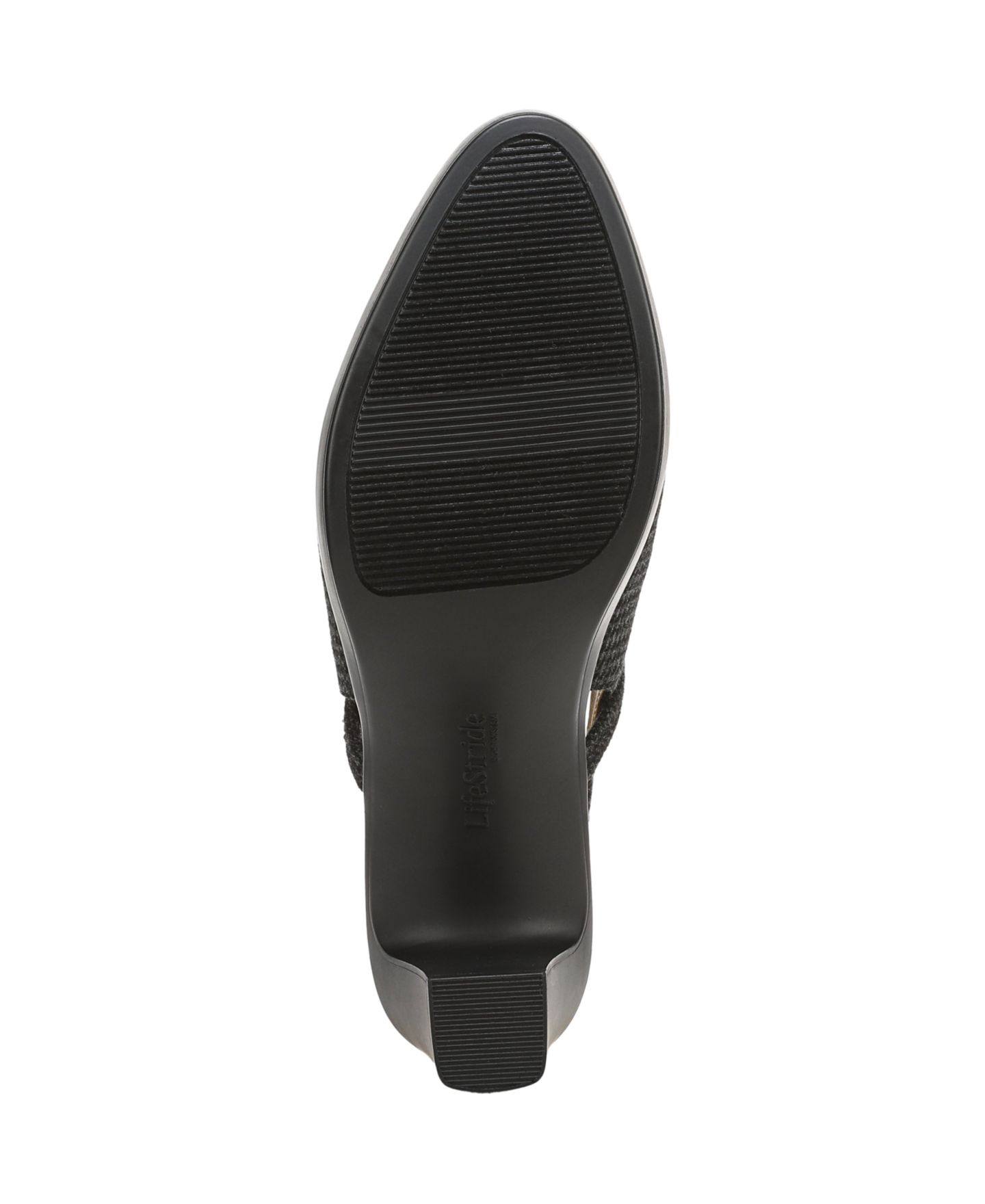 Женские туфли LifeStride Evoke Block Heel Slingback Pumps, цвет: Чёрный / Серая гусиная лапка — фото 5