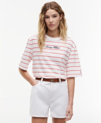 Women's Script Logo Crewneck Trapeze T-Shirt
