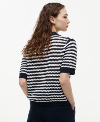 Women's Crochet Short-Sleeve Cardigan