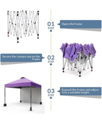 10'x10' Outdoor Canopy Tent with Sidewall, Easy Pop Up with Vented Roof, Outdoor Sun Shade