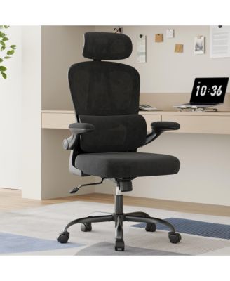 Ergonomic Office Chair, Adjustable Swivel Desk Chair with Headrest and Lumbar Support, Computer Chair for Home Office