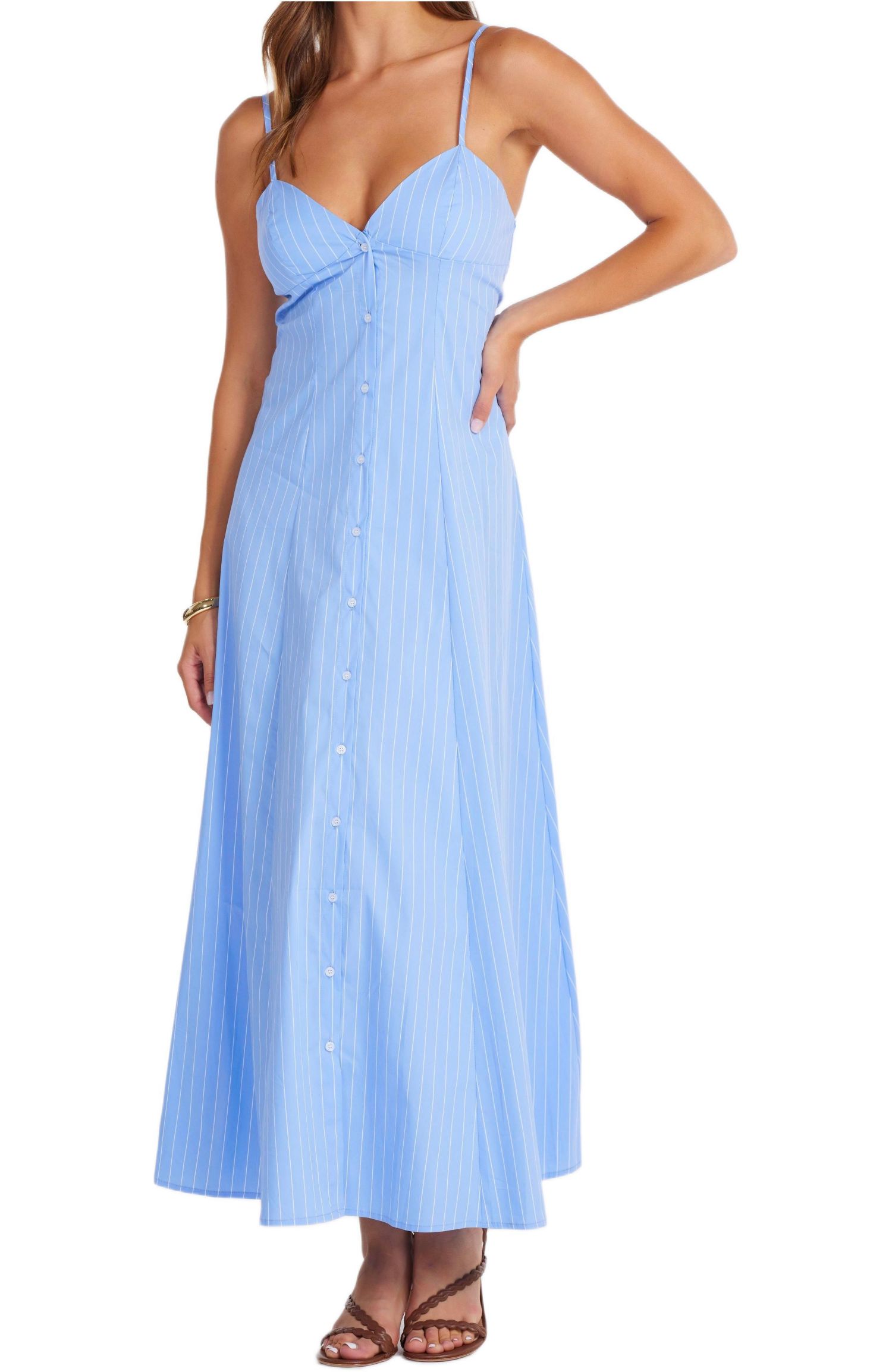 Women's Bishop + Young Adria Poplin Button Front Dress