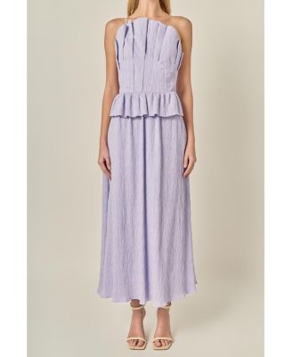 Women's Ruffled Tube Top Dress