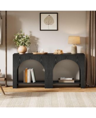 Side Table Set of 2, with Wooden Base, for living room bedroom