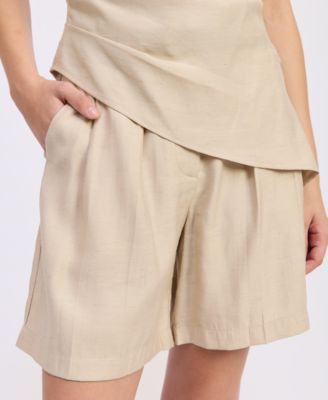 Women's Selma Mid-Rise Pleated Shorts