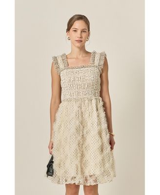 Women's Polka Dot Sleeveless Midi Dress