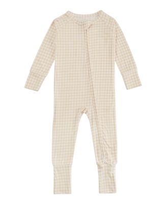 Baby Boys Sandstone Gingham Bamboo Sleeper