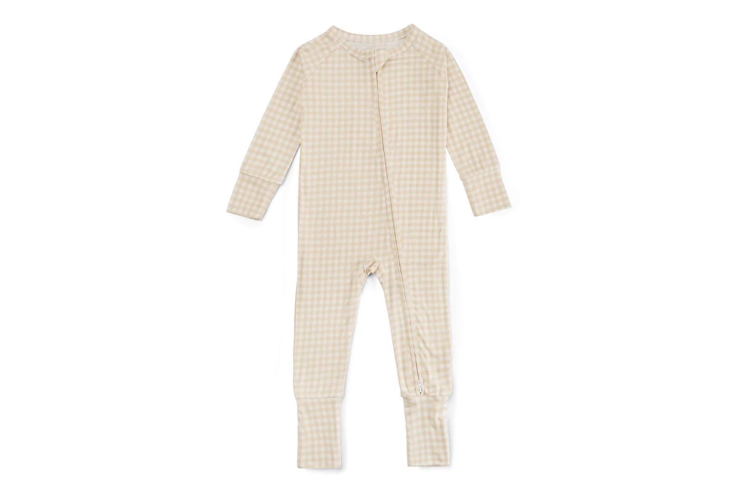 Baby Boys Sandstone Gingham Bamboo Sleeper