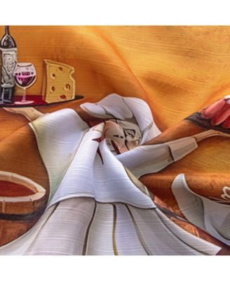 Polyester Cucina Chef 3 Piece Kitchen Curtains Valance and Tiers Set 52" x 18" Muticolor