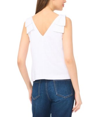 Women's V-Neck Bow-Strap Tank Top