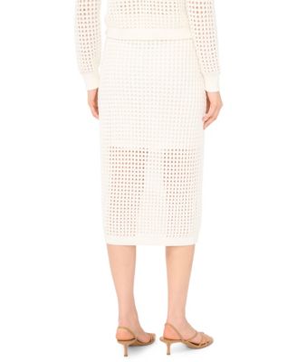 Women's Mesh Pencil Midi Skirt