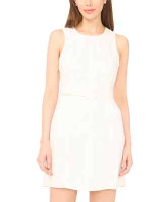 Women's Crewneck Belted Mini Dress