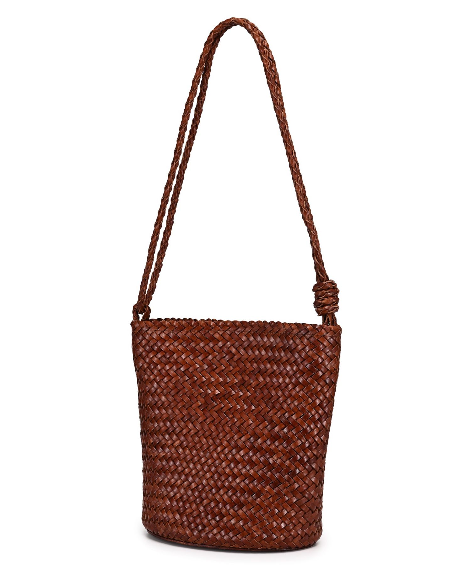 Reed Mini Woven Bucket Crossbody Bag